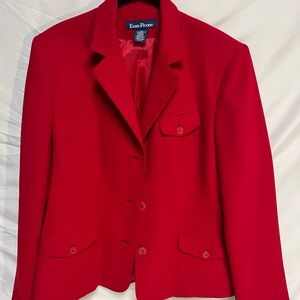 Evan Picone Vibrant Red Women's Blazer